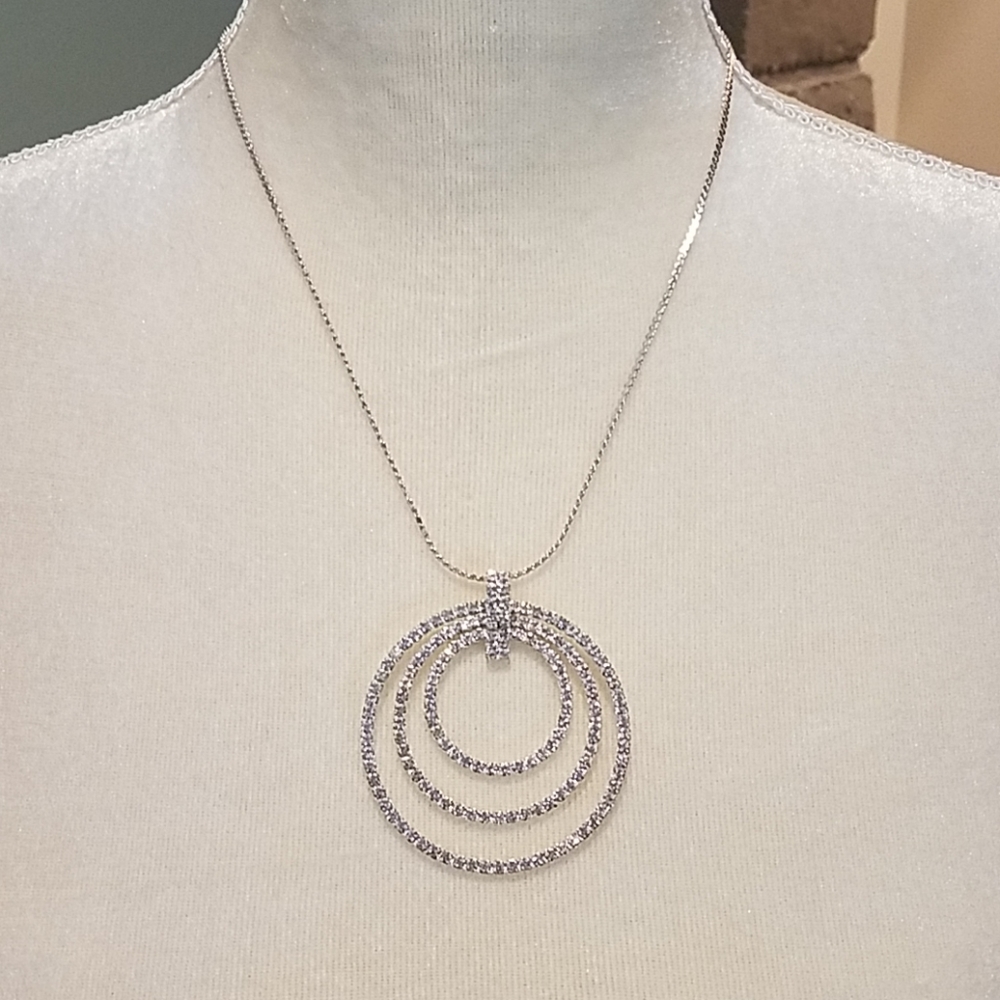 $10 or 3 for $20 (with Free Shipping) Silver and Rhinestone Necklace